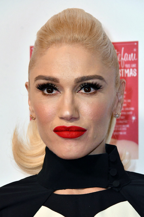 Gwen Stefani Straight Platinum Blonde High Ponytail, Pompadour