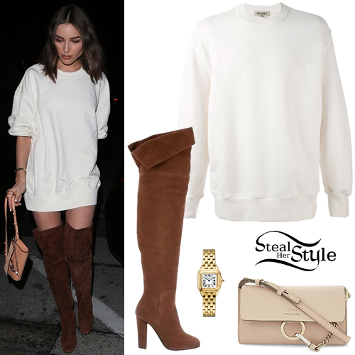 Olivia Culpo's a White-Hot Yeezy Sweater & OTK Boots on a Hot Day –  Footwear News