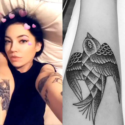 Bishop Briggs Bird Upper Arm Tattoo Steal Her Style