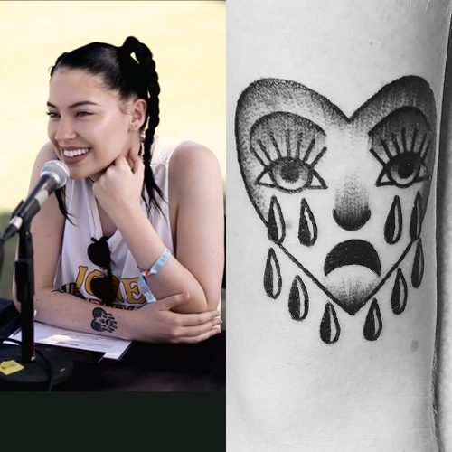 Crying Heart SemiPermanent Tattoo Lasts 12 weeks Painless and easy to  apply Organic ink Browse more or create your own  Inkbox   SemiPermanent Tattoos