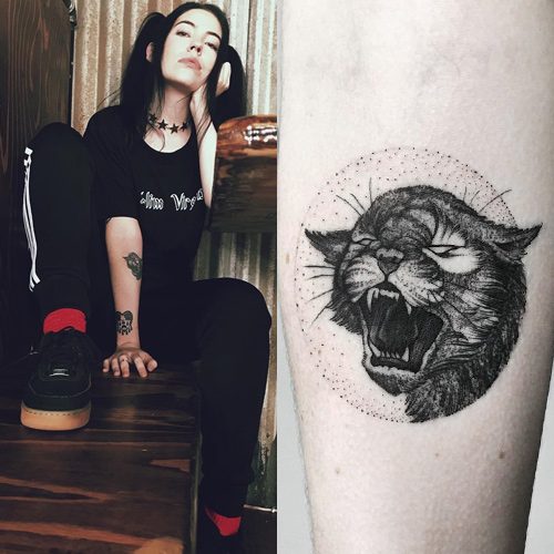 Bishop Briggs Lion Forearm Tattoo | Steal Her Style