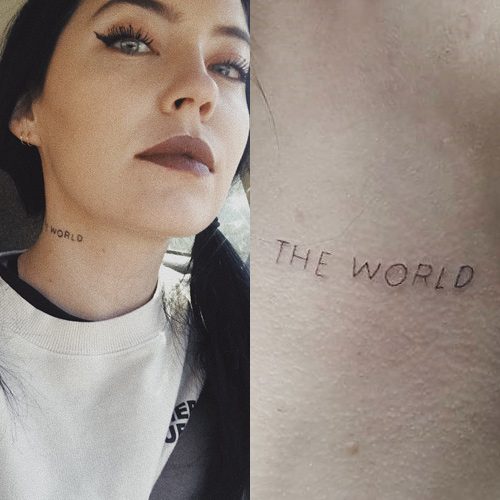 Bishop Briggs Writing Neck Tattoo  Steal Her Style