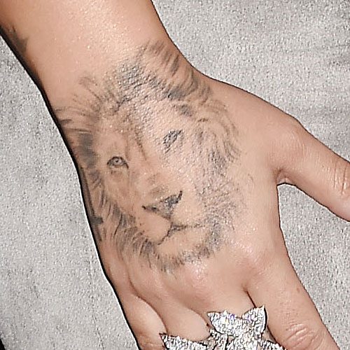 Demi Lovato Lion Back of Hand Tattoo | Steal Her Style