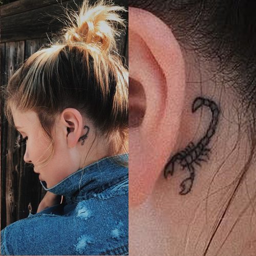 Cutest Behind  Inner Ear Tattoos for Men and Women  TattoosInsta