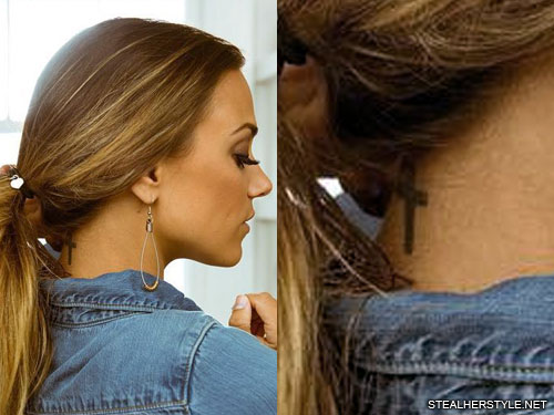 Jana Kramer Cross Neck Tattoo | Steal Her Style