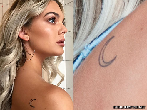 Louisa Johnson Moon Shoulder Blade Tattoo | Steal Her Style