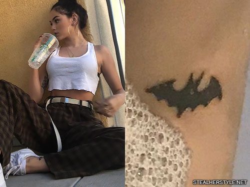 Maggie Lindemann bat ankle tattoo