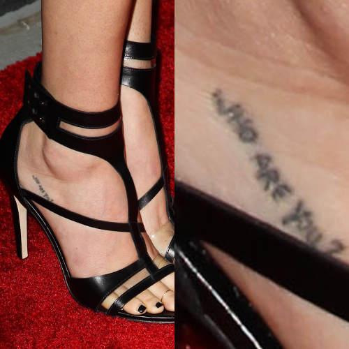 Rumer Willis Writing Foot Tattoo | Steal Her Style