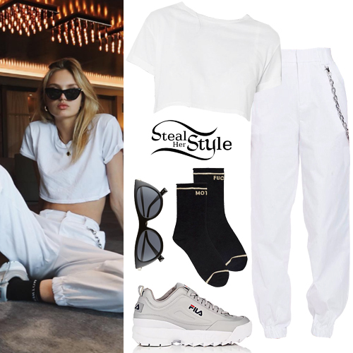 Romee Strijd White Jumpsuit Celebrity Inspired Wide-leg Pants -  TheCelebrityDresses