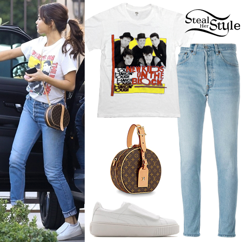 Selena Gomez: Graphic T-Shirt, High Rise Jeans