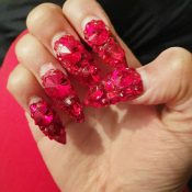 Cardi B Red Jewels, Nail Art Nails | Steal Her Style