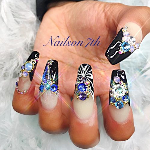 VAGA Professional Manicure 3d Nail Art Decorations For Nail Art Supplies  This Wheel Includes Gold And Silver Metal Studs In 12 Different Shapes, the