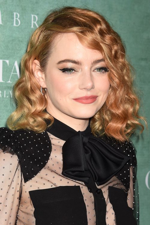 Emma Stone Wavy Ginger Barrel Curls Hairstyle Steal Her Style