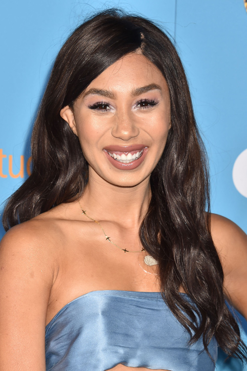 Eva Gutowski Wavy Dark Brown Side Part Hairstyle  Steal 