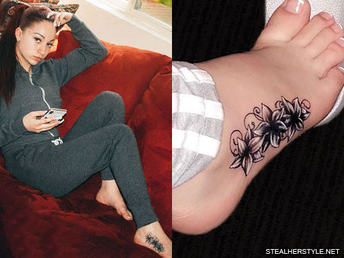 Danielle Bregoli Flower, Lily Foot Tattoo | Steal Her Style.