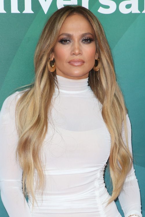Jennifer Lopez Wavy Light Brown All Over Highlights Loose Waves