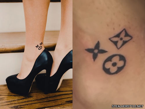 Gabi DeMartino Flower, Logo Ankle Tattoo