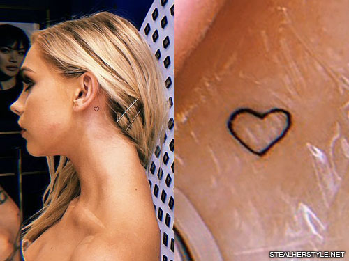 Jordyn Jones Heart Behind Ear Tattoo  Steal Her Style