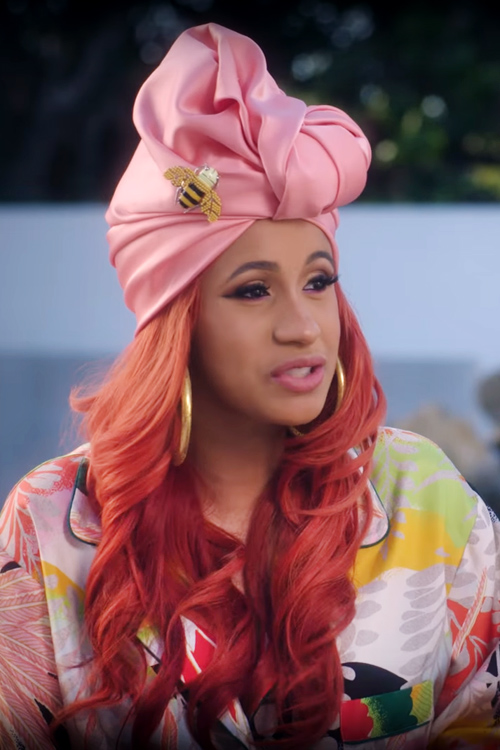 Cardi B Wavy Red Loose Waves Hairstyle  Steal Her Style