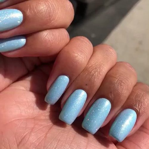 Try The Blueberry Milk Nails Trend With Light Blue French Tips - Lulus.com  Fashion Blog