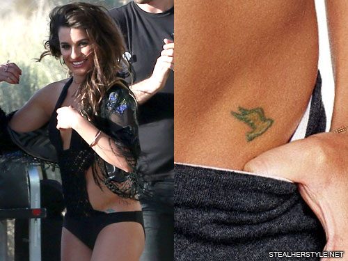 Glees Lea Michele gets a tattoo in honour of her Quarterback Cory  Monteith