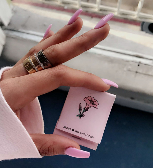 Madison Beer Pink Nails | Steal Her Style