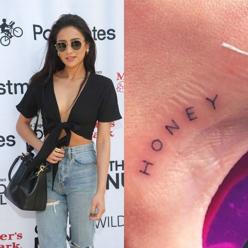 Shay Mitchell Writing Back of Hand Tattoo  Steal Her Style
