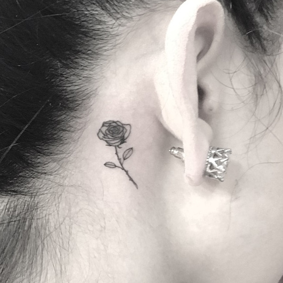 36 Fabulous Rose Ear Tattoos  Tattoo Designs  TattoosBagcom