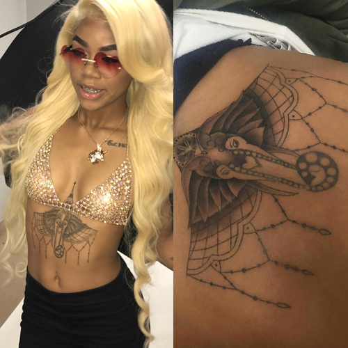Molly Brazy Elephant Chest, Underboob Tattoo | Steal Her Style
