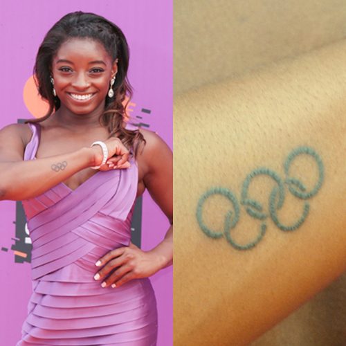 Olympic rings tattoo inked on the right inner forearm | Single needle tattoo,  Tattoos, Olympic tattoo
