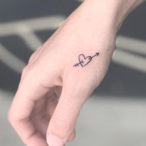  Heart Hand Tattoo