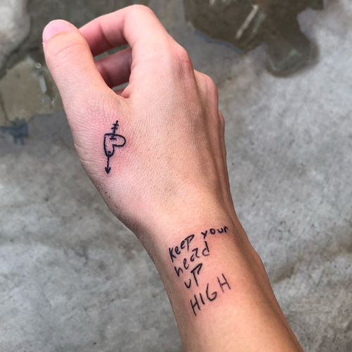 Bea Miller Writing Wrist Tattoo | Steal Her Style