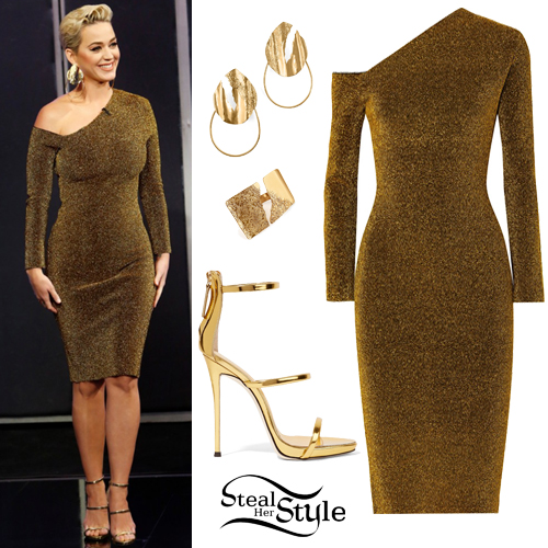 Katy Perry Sizzles In Gold From Head To Toe For 'Kimmel' Appearance ...
