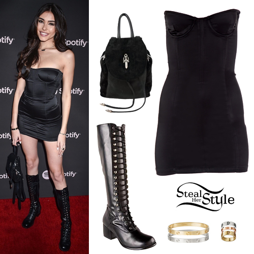 Madison beer louis vuitton backpack, Combat Boots Outfit