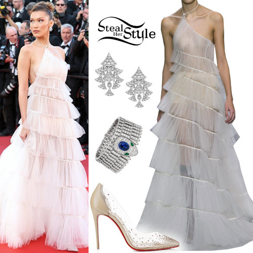 Bella Hadid in Dior Skirt and Top at Cannes 2019  POPSUGAR Fashion