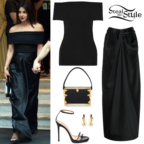 Priyanka Chopra carrying Rubeus Flash Wallet Satin Clutch – Rubeus Milano