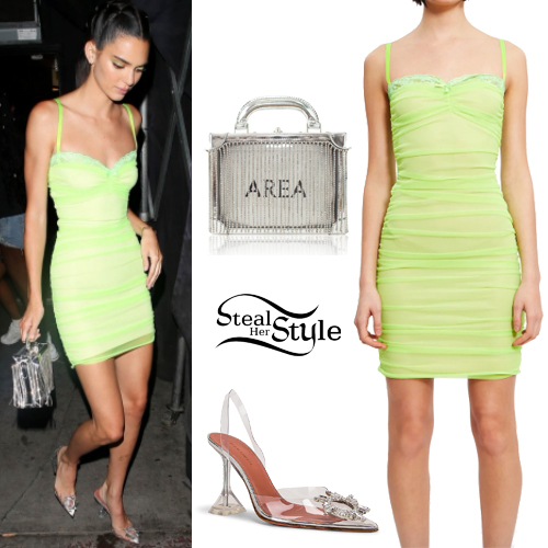 Kendall Jenner: Pink Outfit, Crystal Pumps