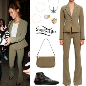 Bella Hadid: Plaid Blazer and Pants | Steal Her Style