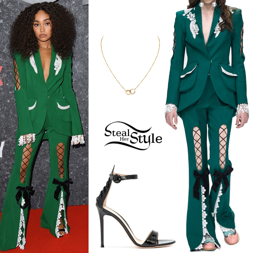 Leigh Anne Pinnock wears £1K green Gucci leggings in LA