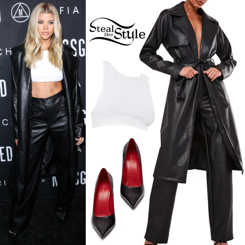 Sofia Richie: Leather Coat and Pants | Steal Her Style