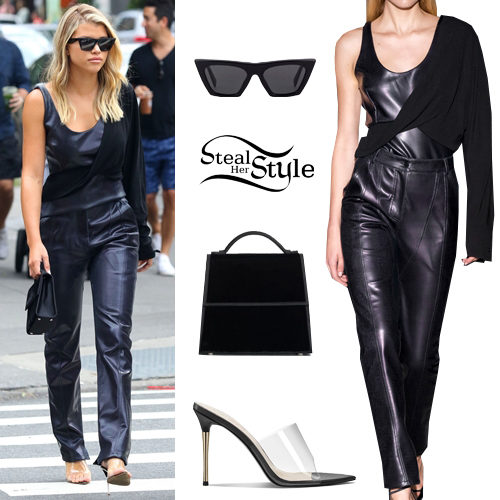 Sofia Richie: Leather Tank Top and Pants | Steal Her Style