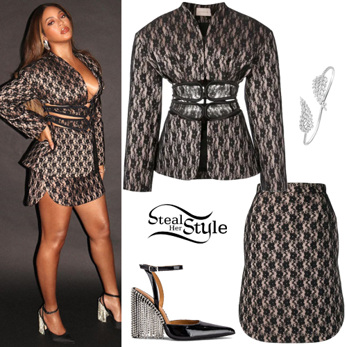 » Beyoncé: Lace Jacket, Crystal Pumps