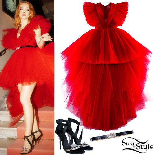 red dress zara 2019