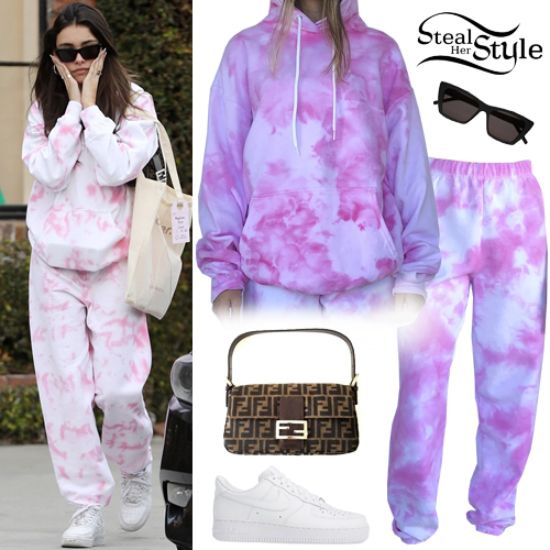 tie dye sweats and sweatshirt set