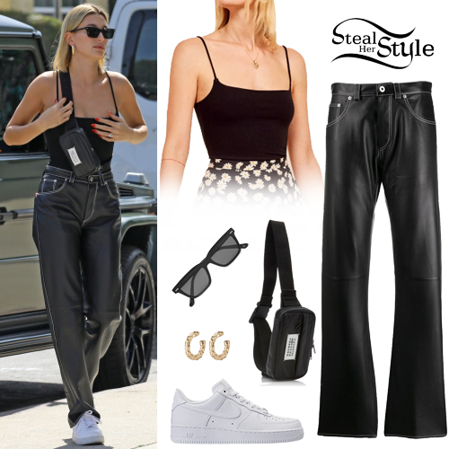 Hailey Baldwin Steps Out in Harem Pants