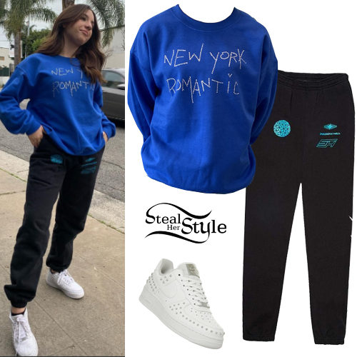 Mackenzie Ziegler: Blue Sweatshirt, Black Joggers