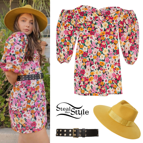 Amanda Pavillard Floral Dress, Felt Hat Steal Her Style