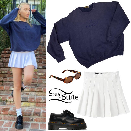 white tennis skirt outfit