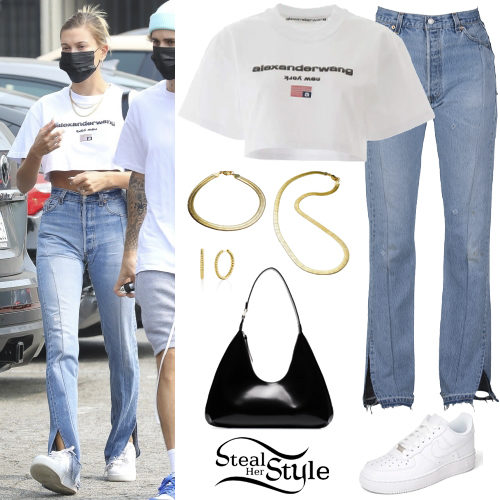 Hailey Baldwin can't get enough of these $380 jeans