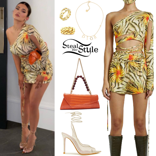 Kylie Jenner: Cutout Playsuit, Suede Sneakers